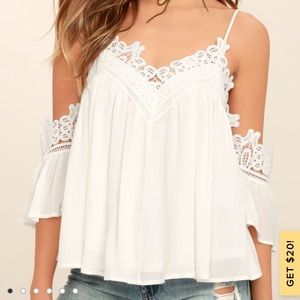 NEW WITH TAGS White Lace off the Shoulder Top